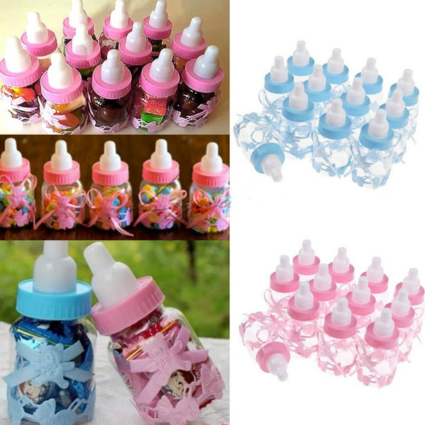 12PCS Fillable Bottles Baby Shower Favour Party Birthday Decor Candy Bear Box